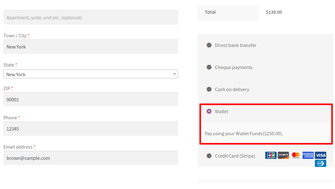 wallet payment gateway