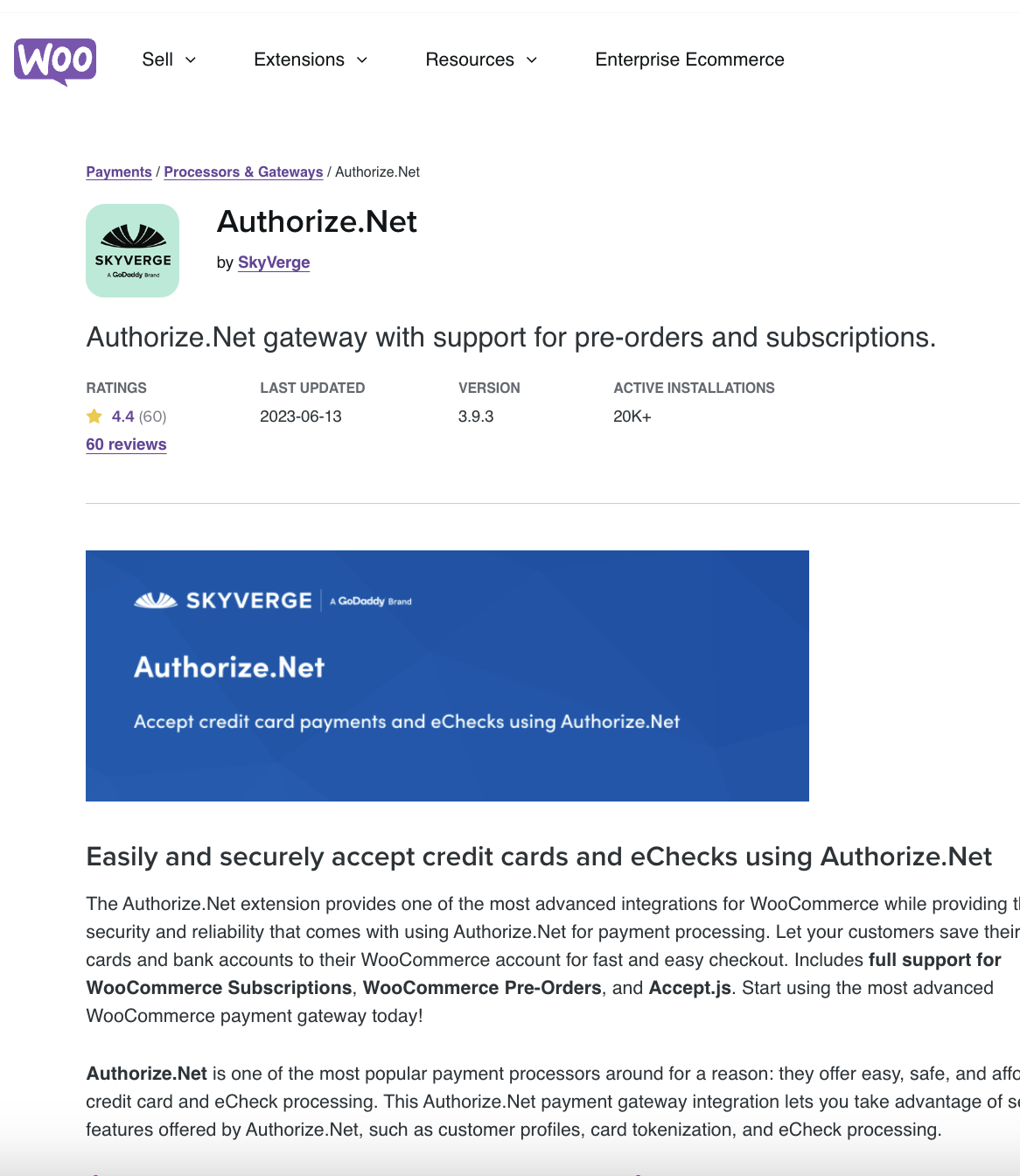 WooCommerce Authorize.Net
