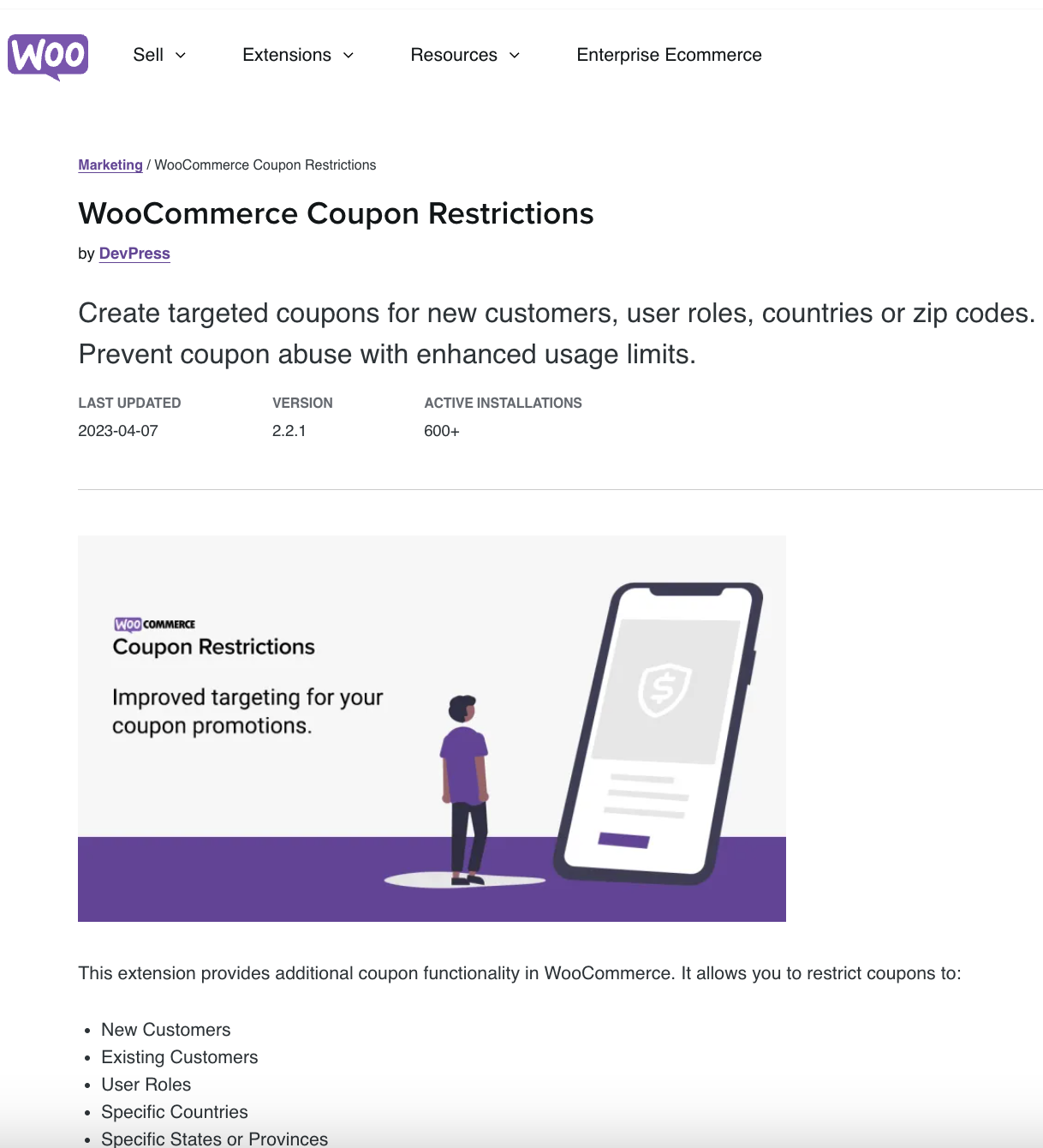 WooCommerce Coupon Restrictions