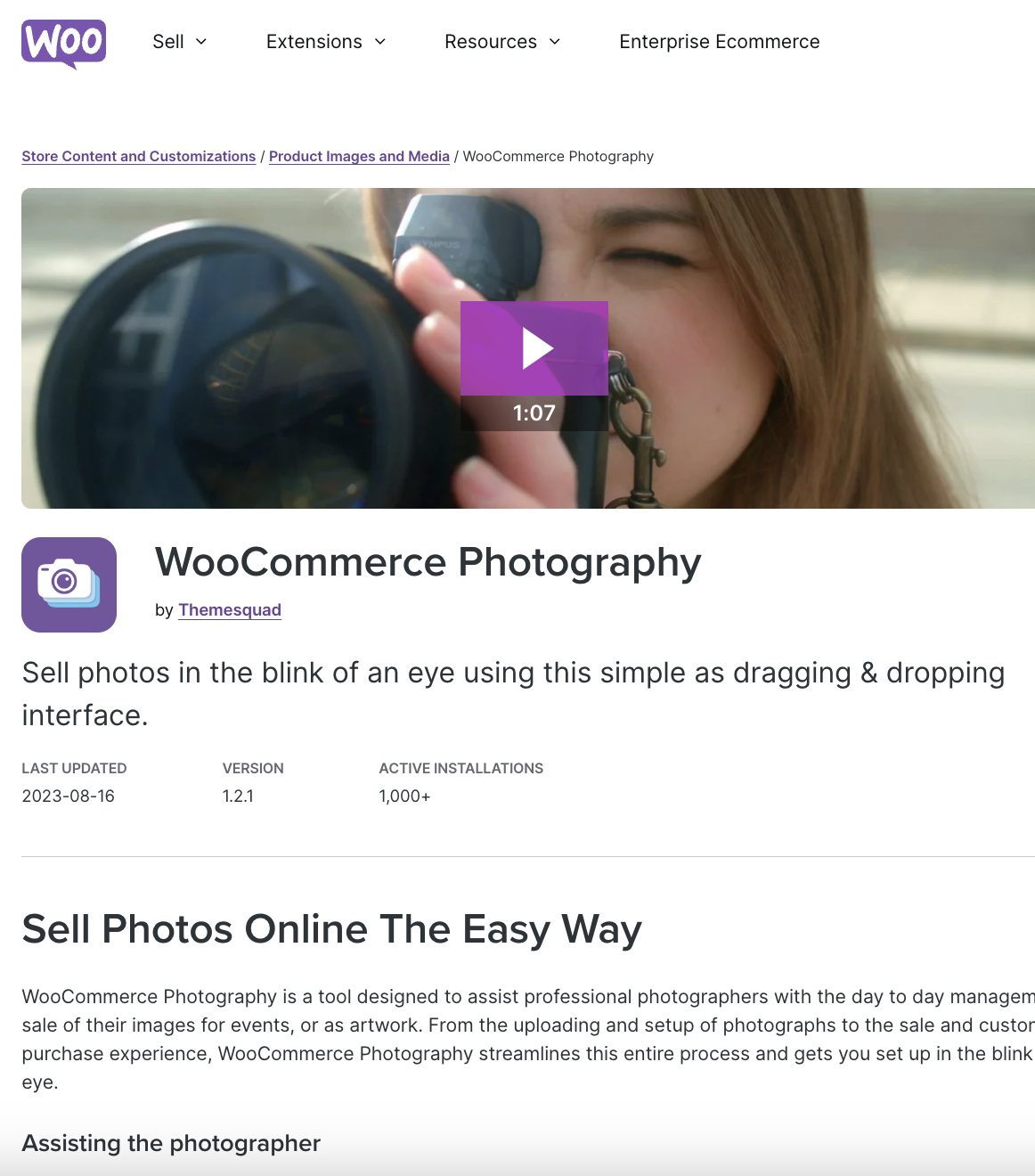 WooCommerce Photography