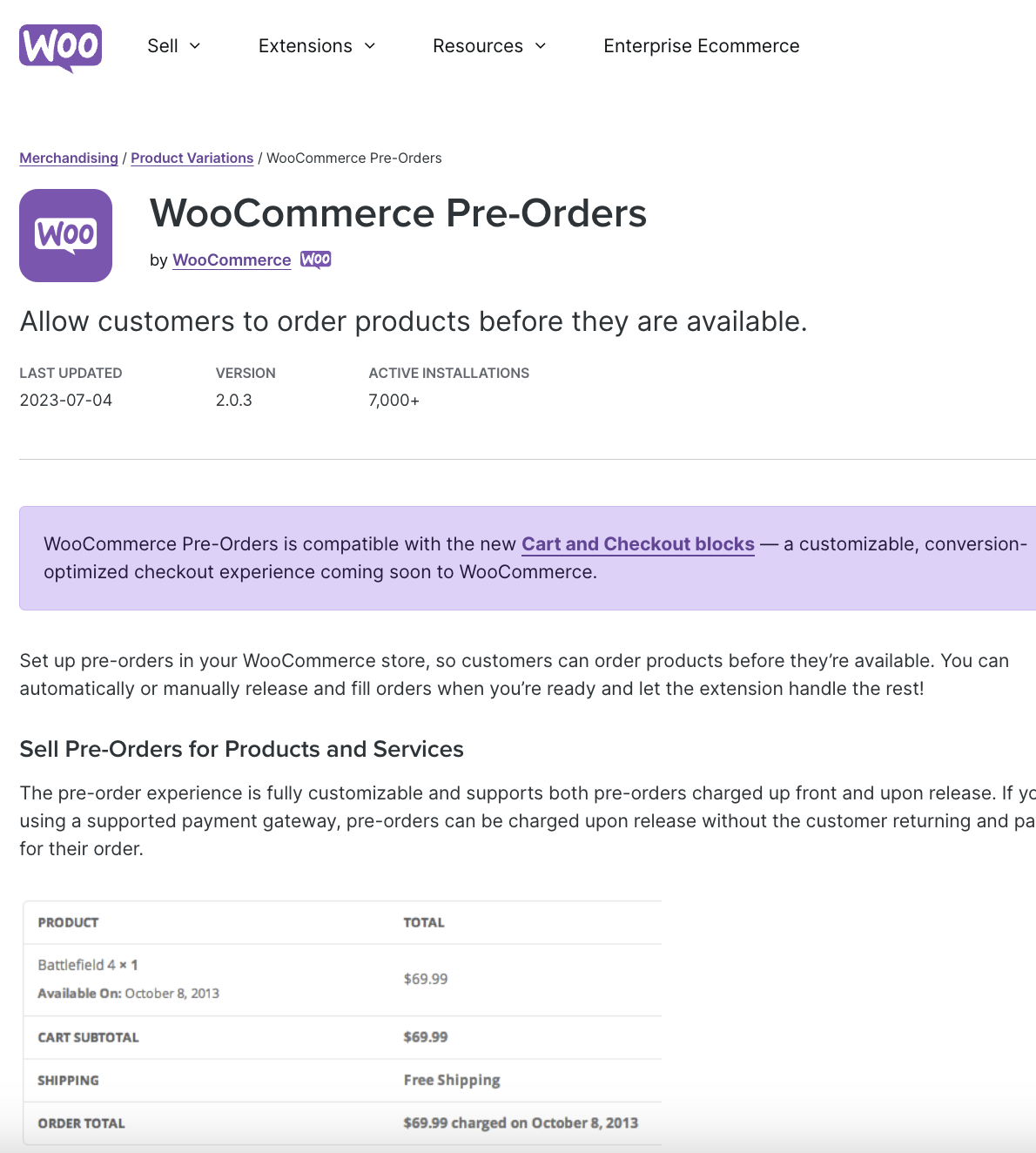 WooCommerce Pre-Orders