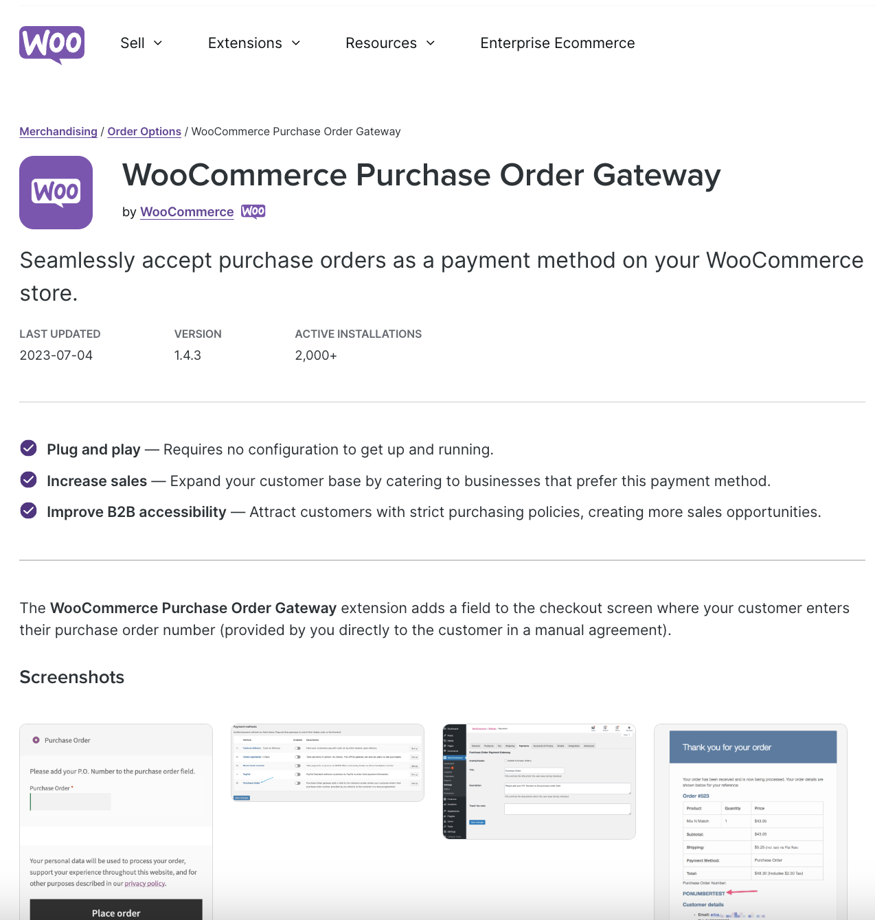 WooCommerce Purchase Order Gateway