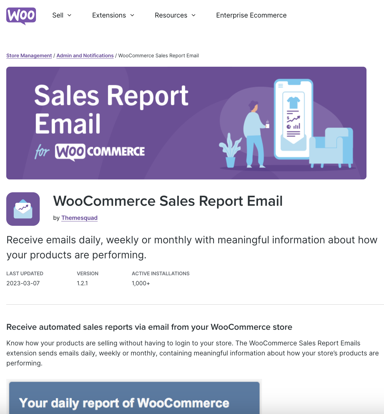 WooCommerce Sales Report Email