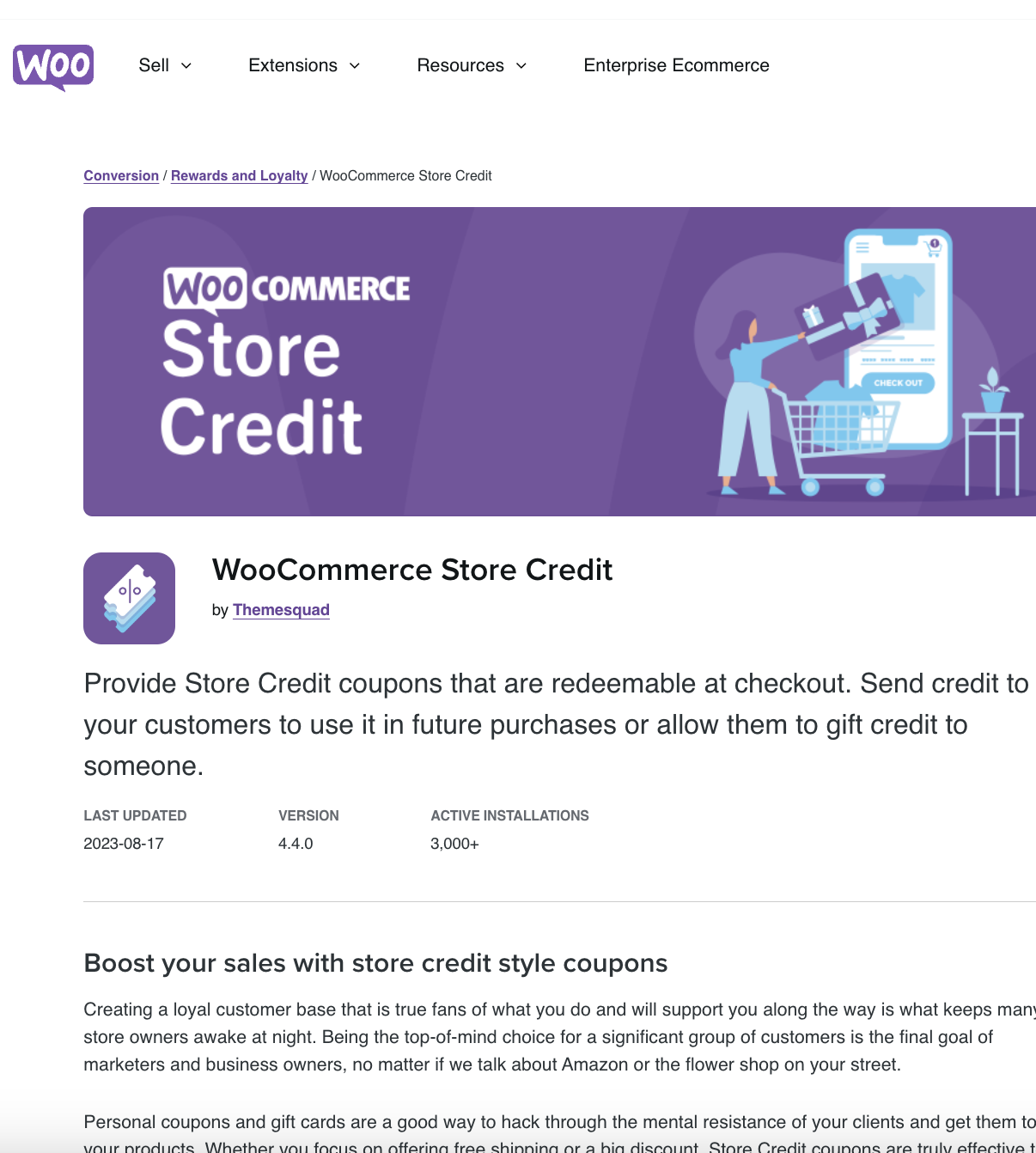 WooCommerce Store Credit