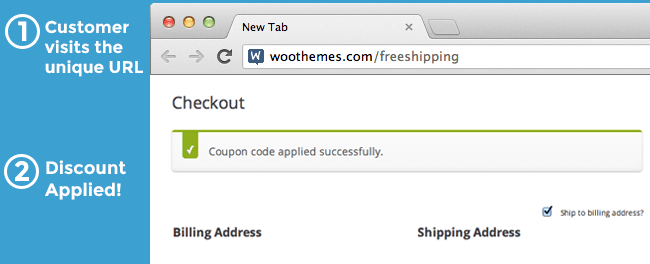 woocommerce url coupons how it works