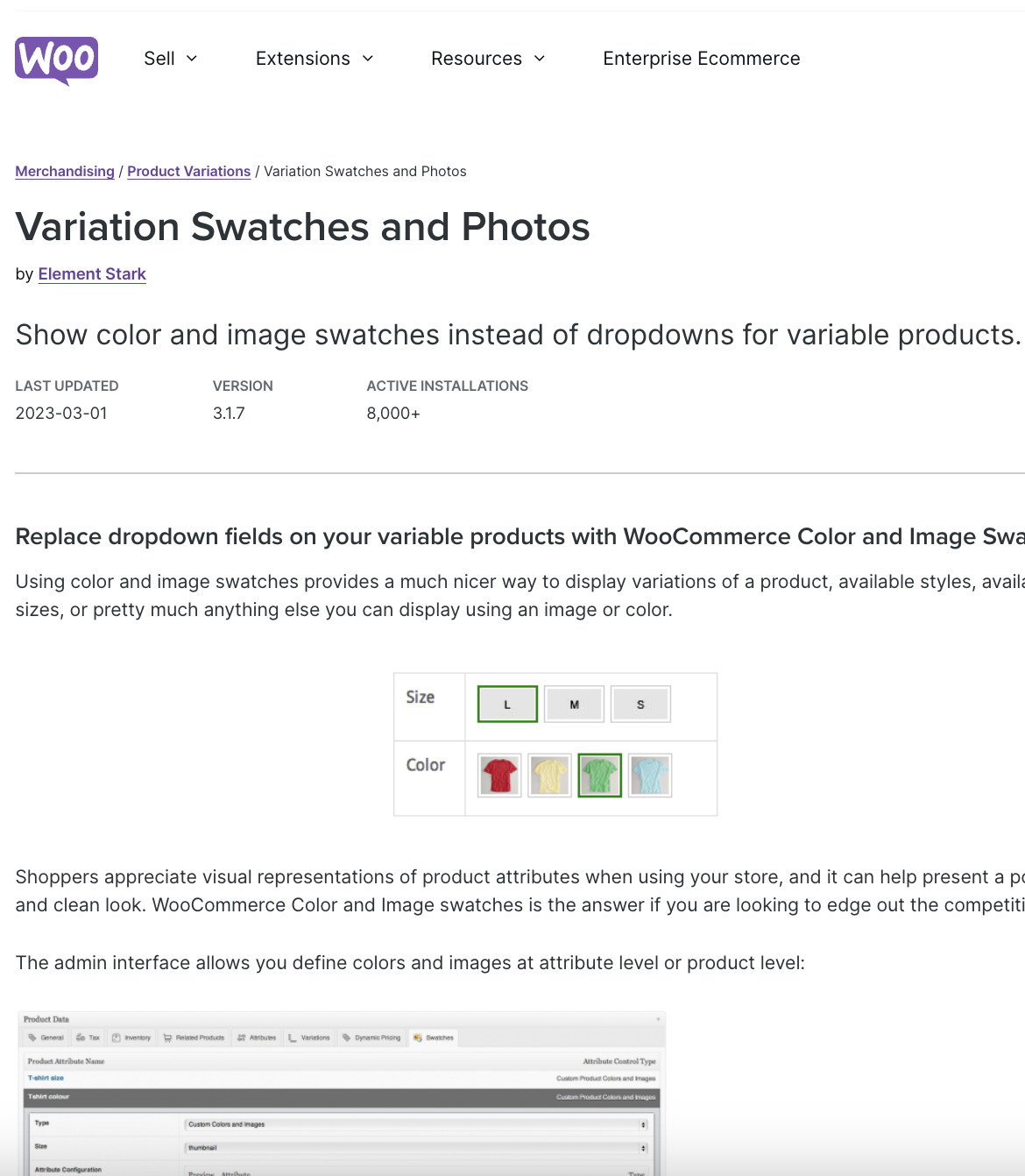 WooCommerce Variation Swatches and Photos
