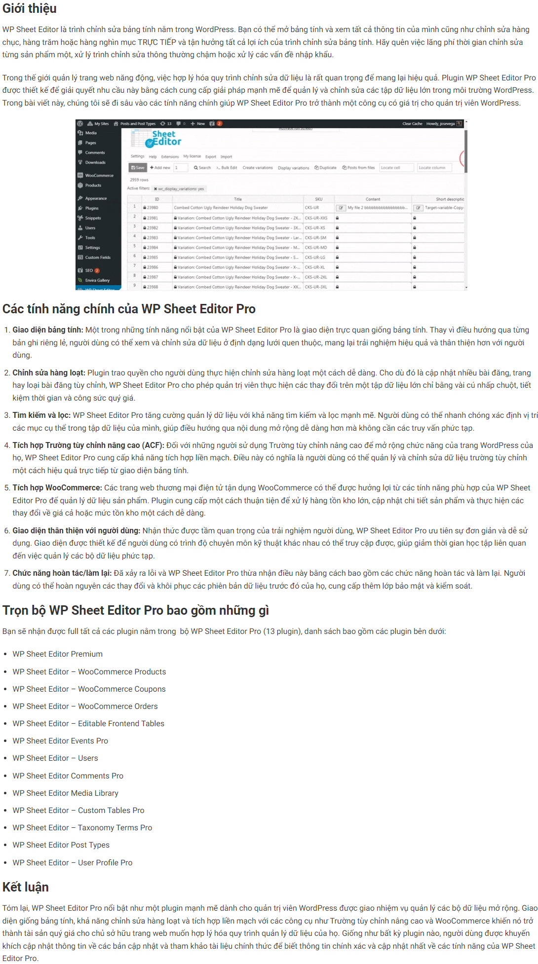 WP Sheet Editor Pro 1