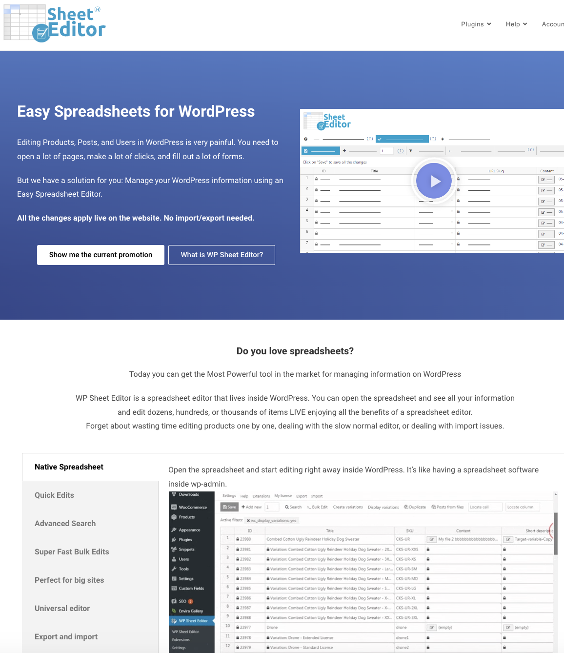 WP Sheet Editor Pro