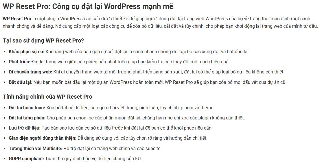 wpreset
