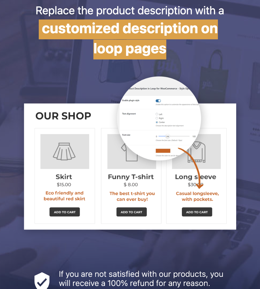 YITH Product Description in Loop for WooCommerce